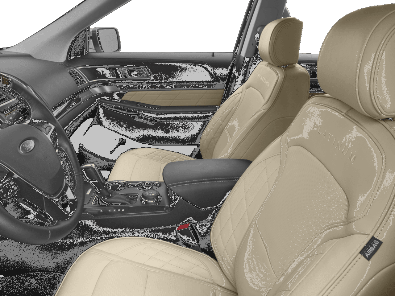 2016 Ford Explorer 4WD 4dr Platinum - Interior Driver's Side with Door Open, Front Seat Feature