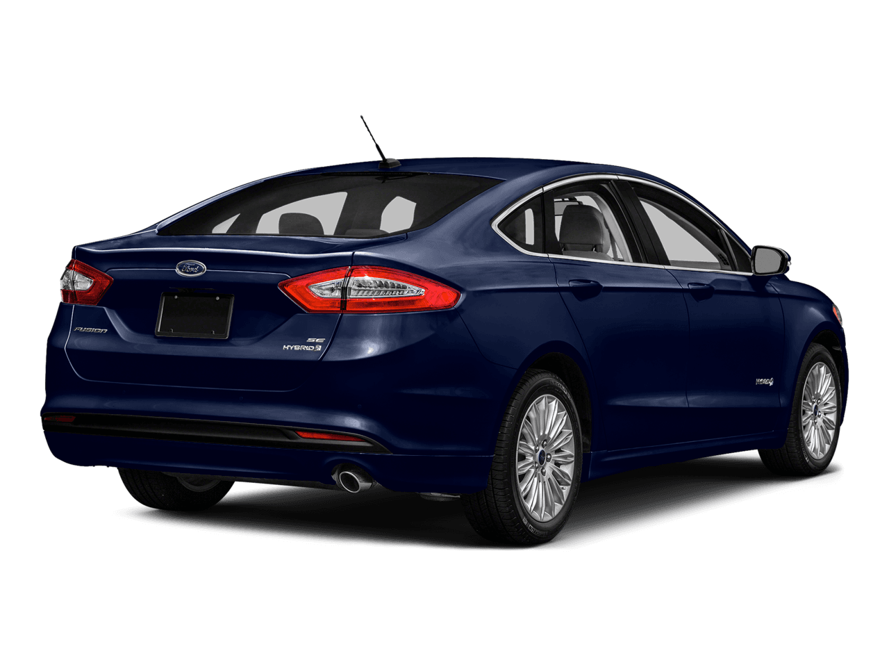 2016 Ford Fusion 4dr Sdn Titanium Hybrid FWD - Rear 3/4, facing to the right