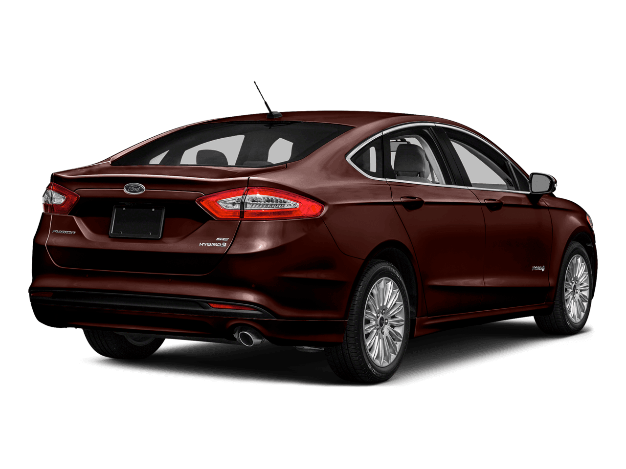 2016 Ford Fusion 4dr Sdn Titanium Hybrid FWD - Rear 3/4, facing to the right