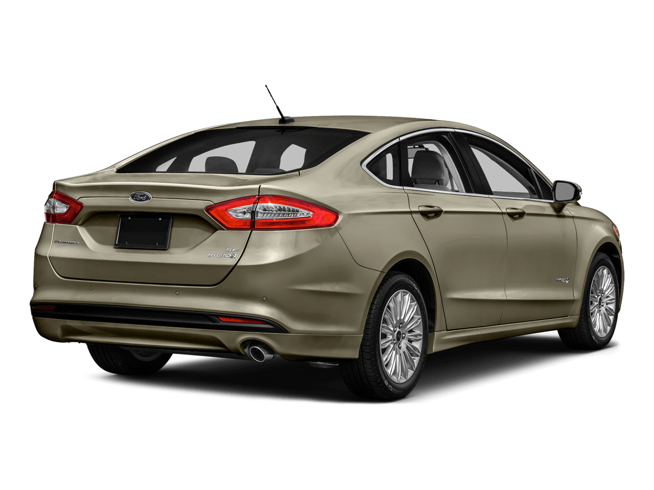 2016 Ford Fusion 4dr Sdn Titanium Hybrid FWD - Rear 3/4, facing to the right