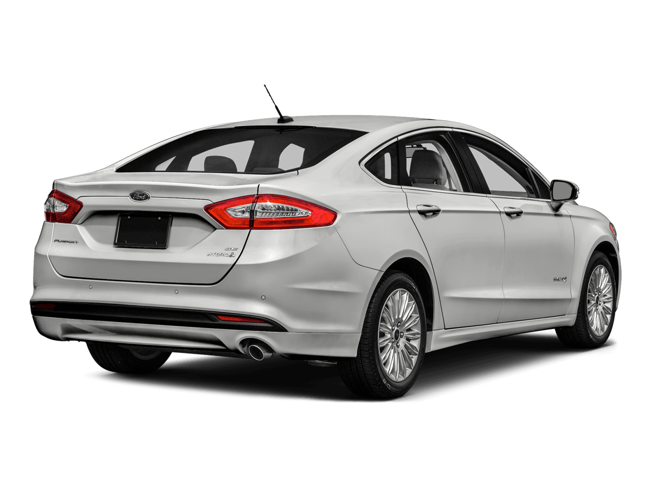 2016 Ford Fusion 4dr Sdn Titanium Hybrid FWD - Rear 3/4, facing to the right