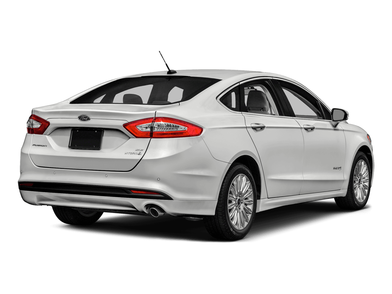 2016 Ford Fusion 4dr Sdn Titanium Hybrid FWD - Rear 3/4, facing to the right