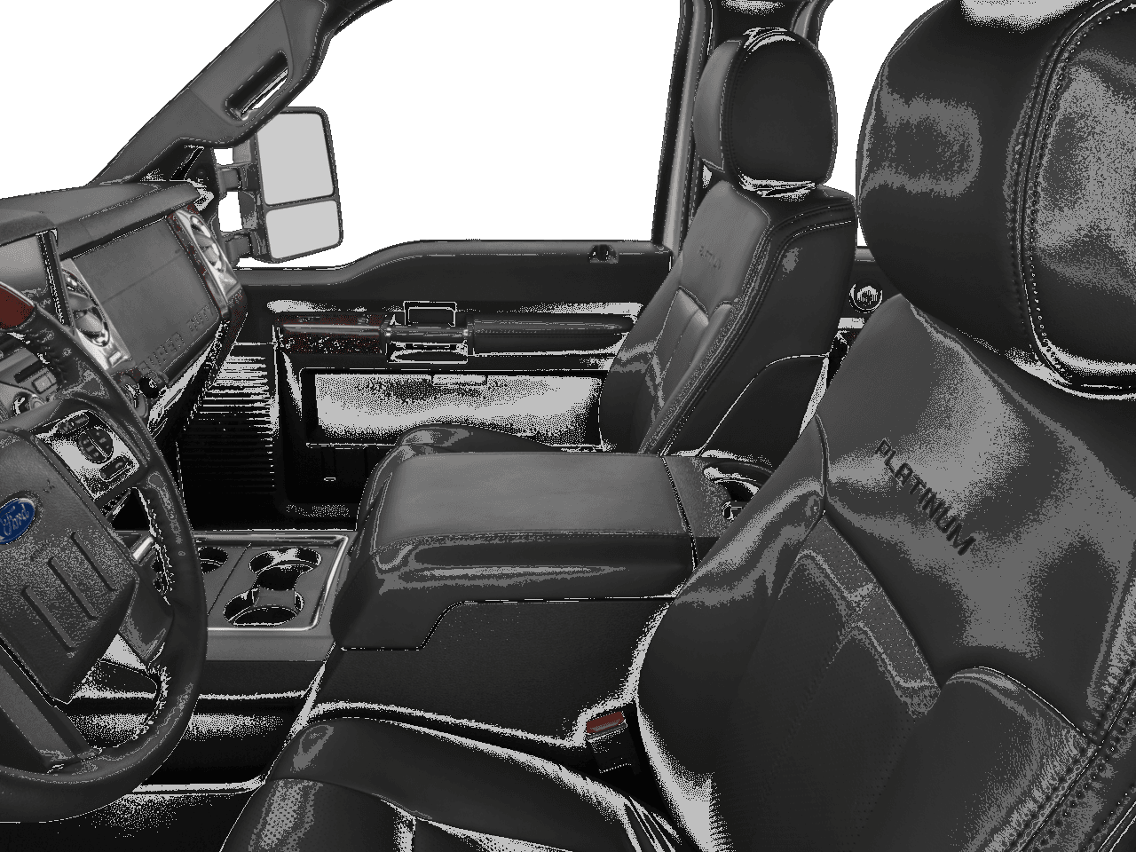 2016 Ford Super Duty F-450 DRW 4WD Crew Cab 172" Platinum - Interior Driver's Side with Door Open, Front Seat Feature