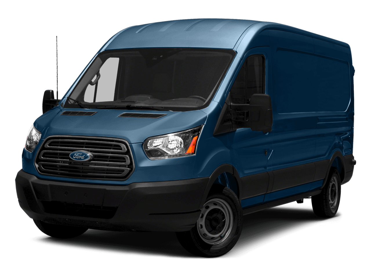 2016 Ford Transit Cargo Van T-150 148" Med Rf 8600 GVWR Dual Dr - Front 3/4, facing to the left