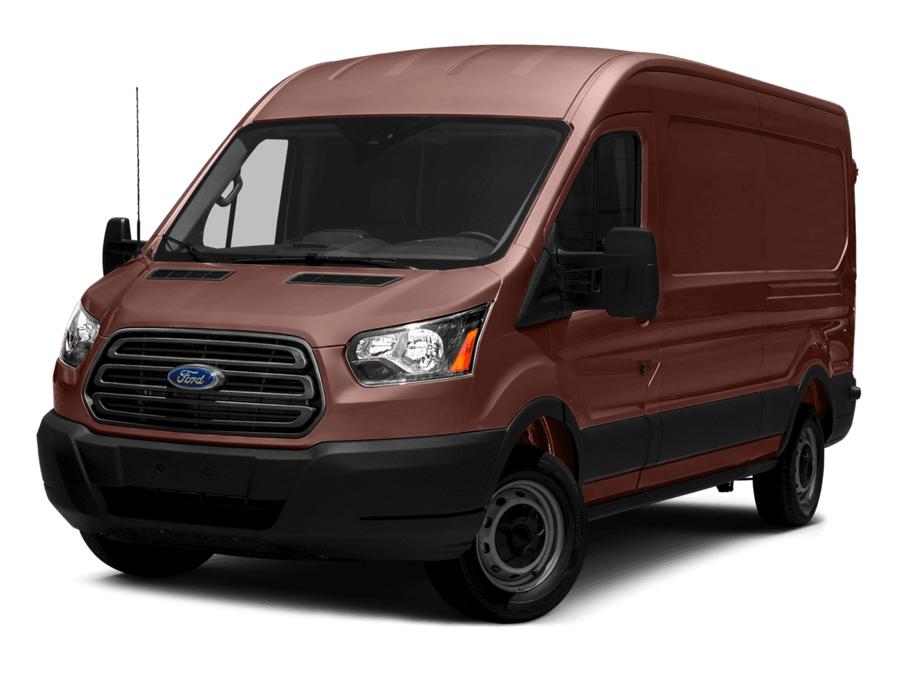 2016 Ford Transit Cargo Van T-150 148" Med Rf 8600 GVWR Dual Dr - Front 3/4, facing to the left