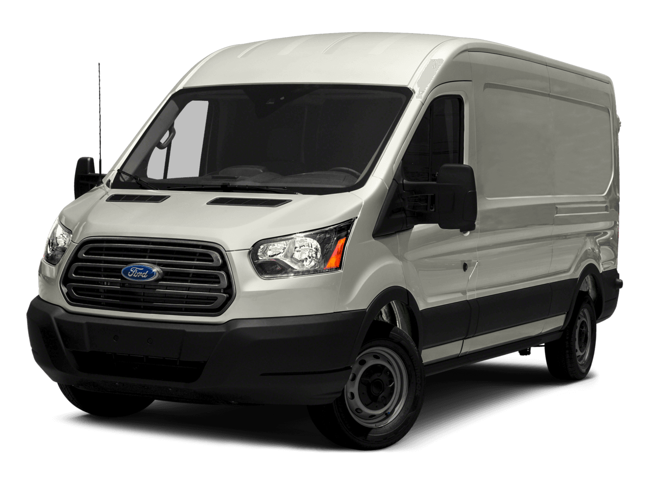2016 Ford Transit Cargo Van T-150 148" Med Rf 8600 GVWR Dual Dr - Front 3/4, facing to the left