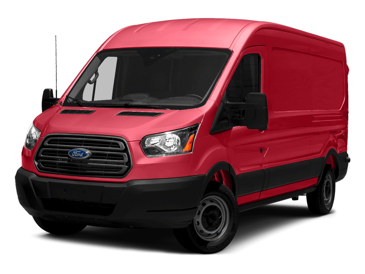 2016 Ford Transit Cargo Van T-150 148" Med Rf 8600 GVWR Dual Dr - Front 3/4, facing to the left