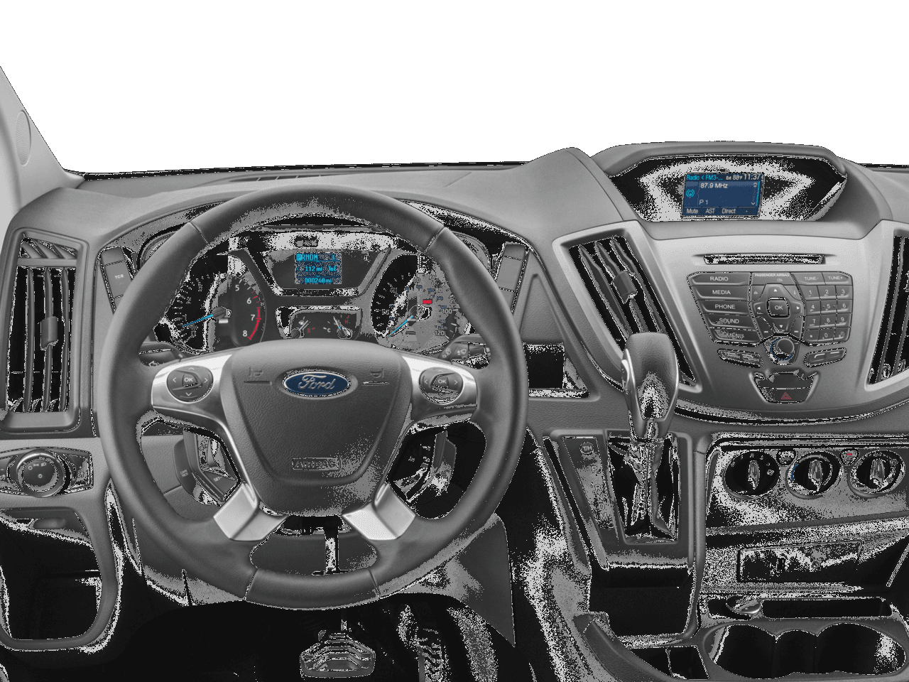 2016 Ford Transit Cargo Van T-250 148" Med Rf 9000 GVWR Sliding RH Dr - Interior Drivers Dash