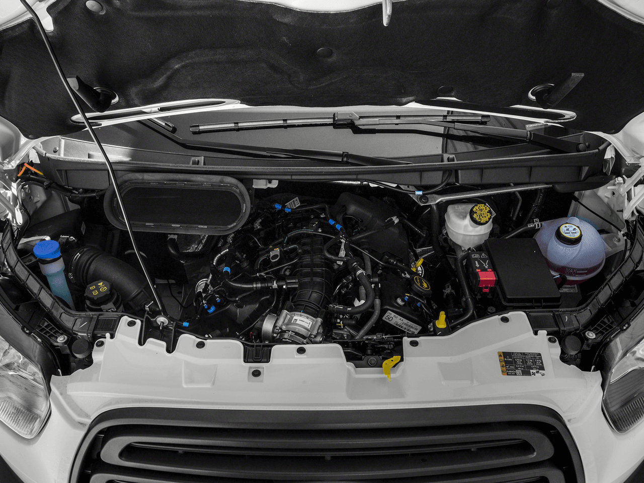 2016 Ford Transit Cargo Van T-350 148" Hi Rf 9500 GVWR Dual Dr - Interior Engine Shot Feature