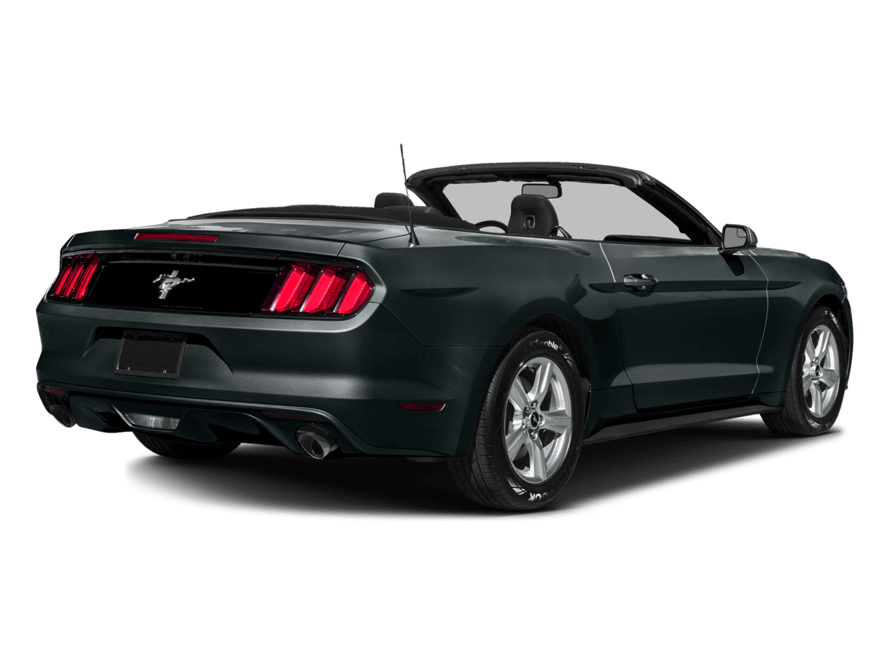 2016 Ford Mustang 2dr Conv V6 - Rear 3/4, facing to the right