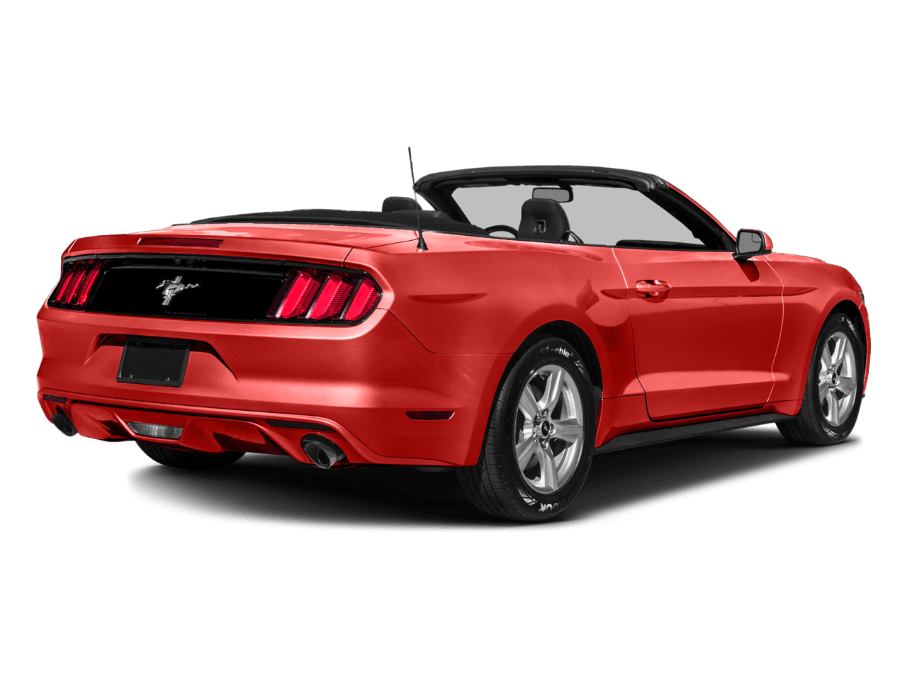 2016 Ford Mustang 2dr Conv V6 - Rear 3/4, facing to the right