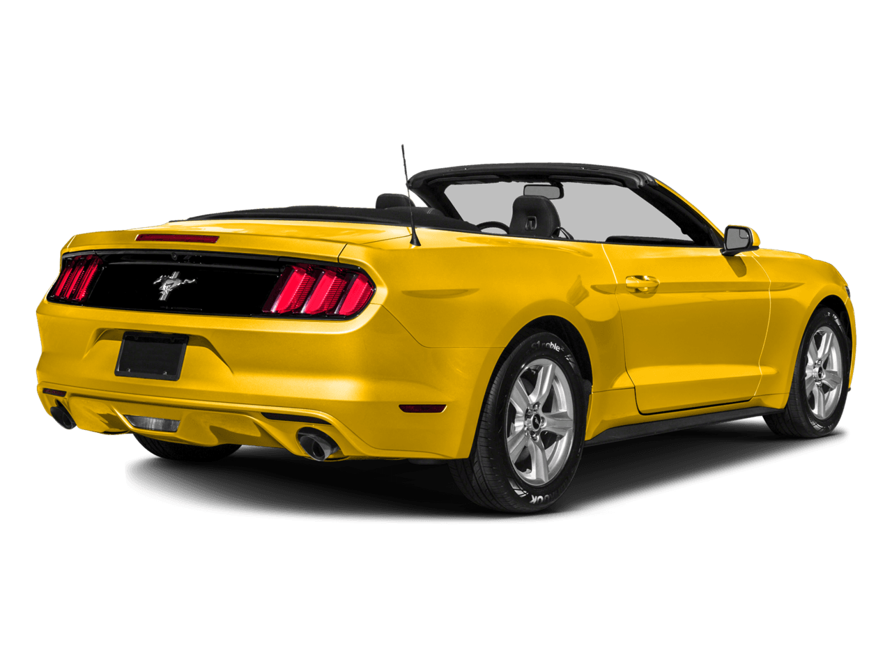 2016 Ford Mustang 2dr Conv V6 - Rear 3/4, facing to the right