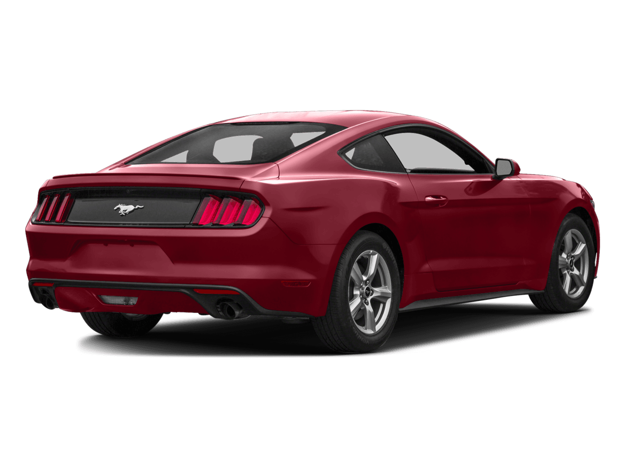 2016 Ford Mustang 2dr Fastback V6 - Rear 3/4, facing to the right