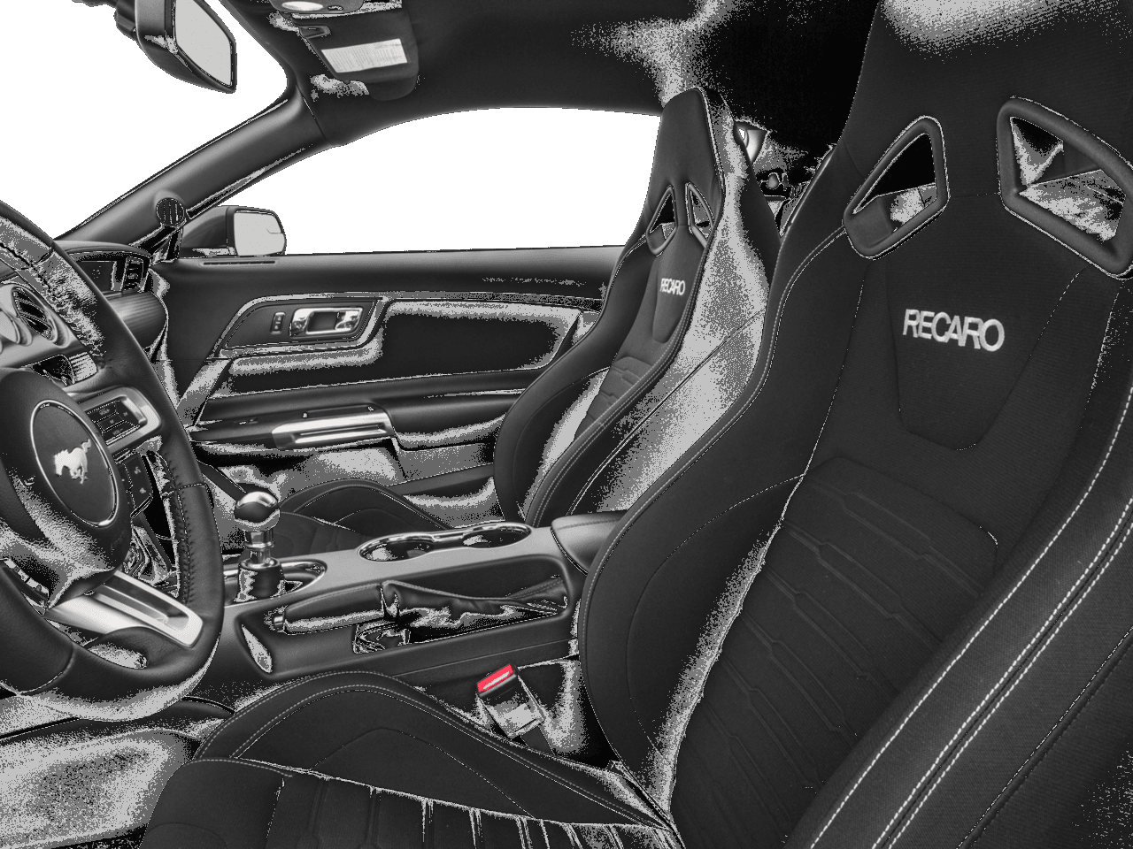 2016 Ford Mustang 2dr Fastback GT Premium - Interior Driver's Side with Door Open, Front Seat Feature