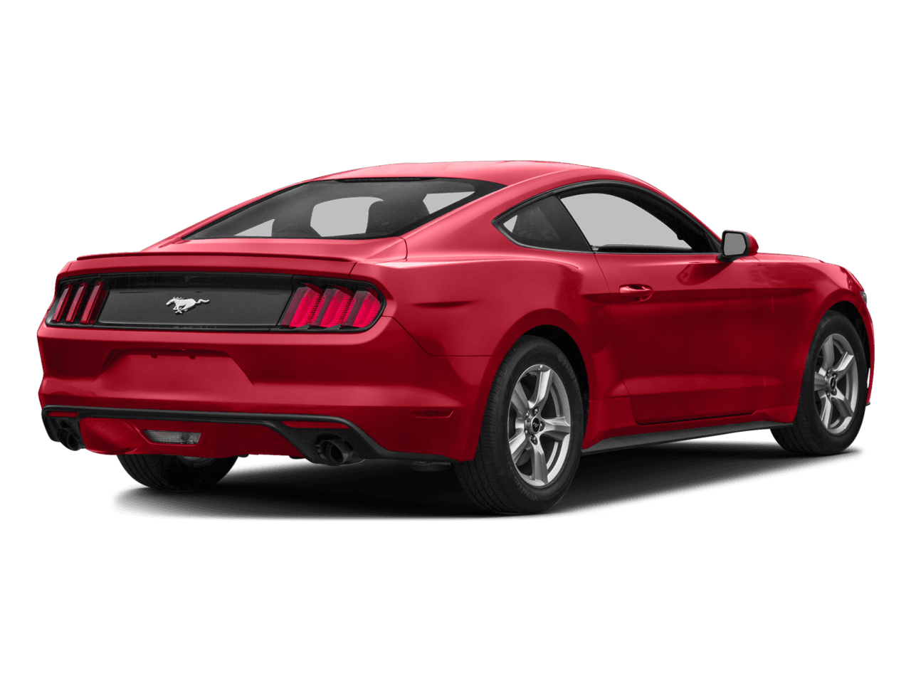 2016 Ford Mustang 2dr Fastback EcoBoost - Rear 3/4, facing to the right