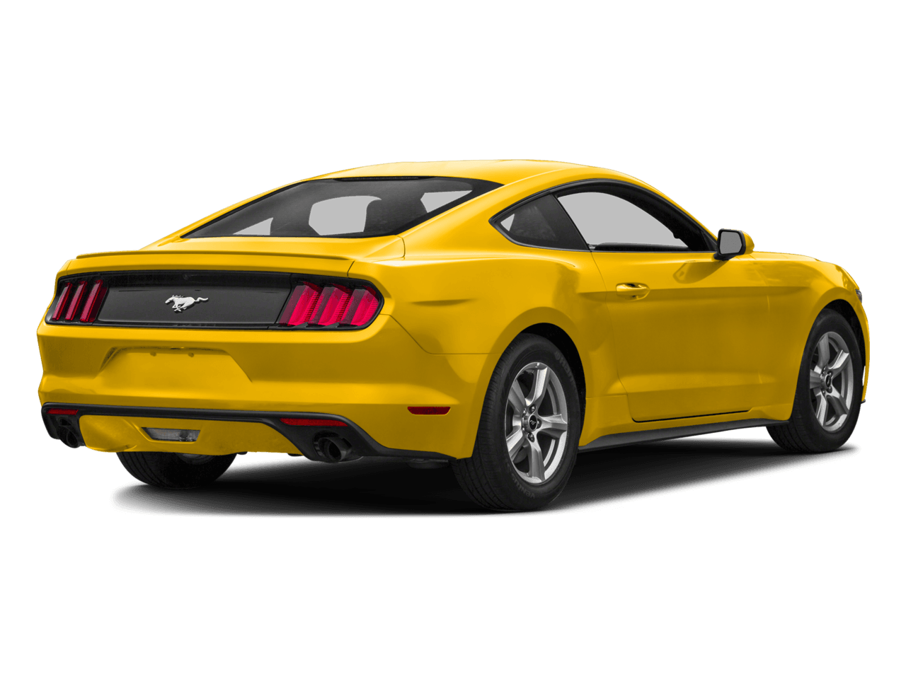 2016 Ford Mustang 2dr Fastback EcoBoost - Rear 3/4, facing to the right
