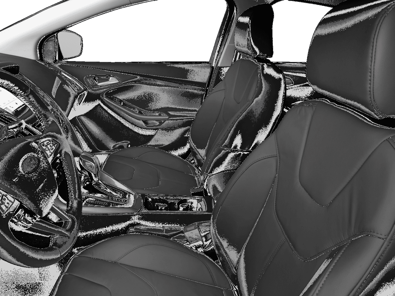 2016 Ford Focus 4dr Sdn Titanium - Interior Driver's Side with Door Open, Front Seat Feature