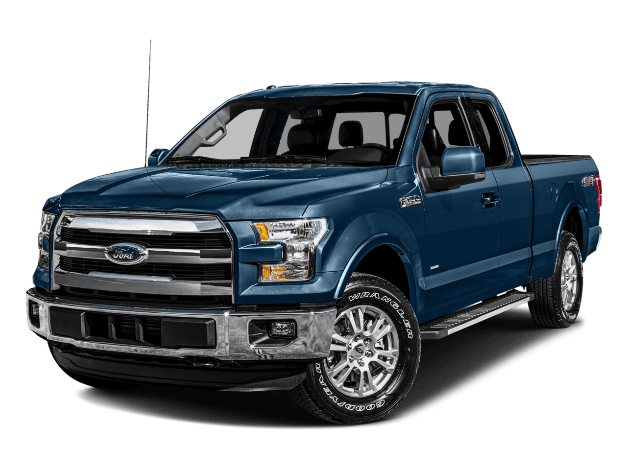 2016 Ford F-150 2WD SuperCab 145" Lariat - Front 3/4, facing to the left
