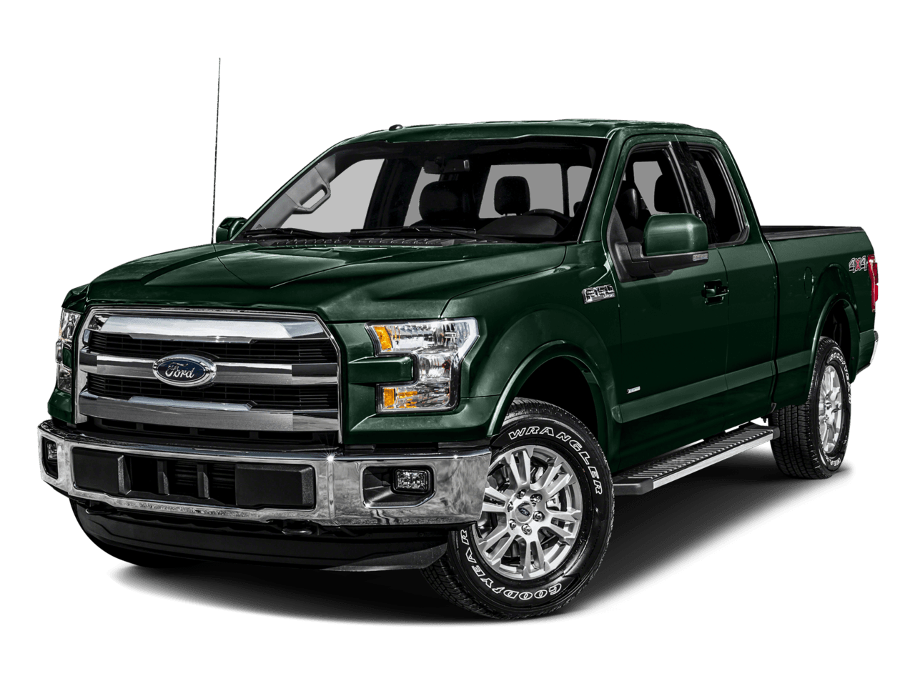 2016 Ford F-150 2WD SuperCab 145" Lariat - Front 3/4, facing to the left