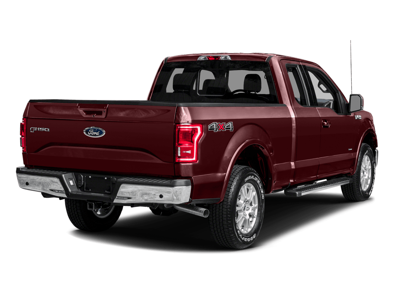 2016 Ford F-150 2WD SuperCab 145" Lariat - Rear 3/4, facing to the right