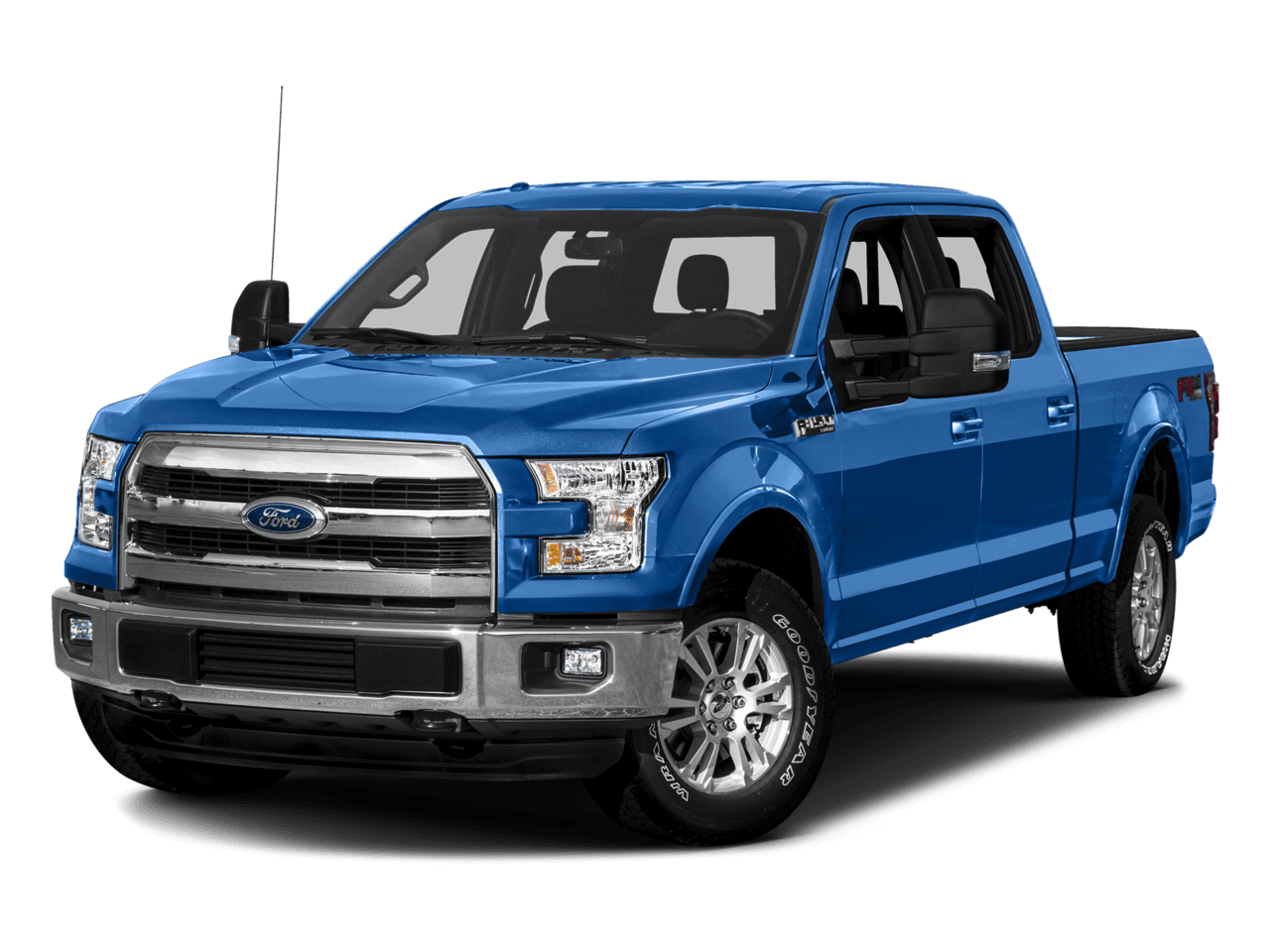 2016 Ford F-150 2WD SuperCrew 157" Lariat - Front 3/4, facing to the left