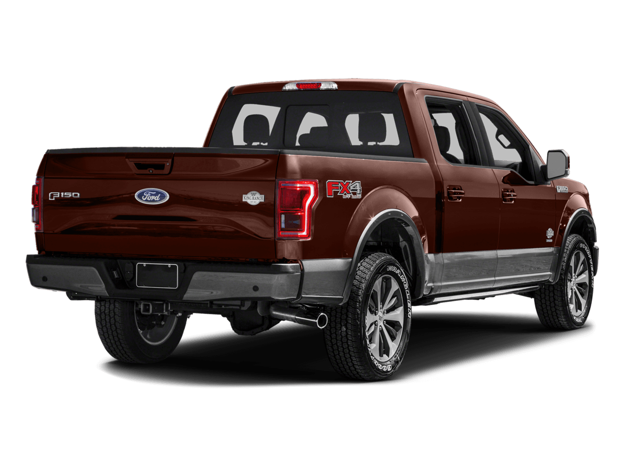 2016 Ford F-150 2WD SuperCrew 157" King Ranch - Rear 3/4, facing to the right