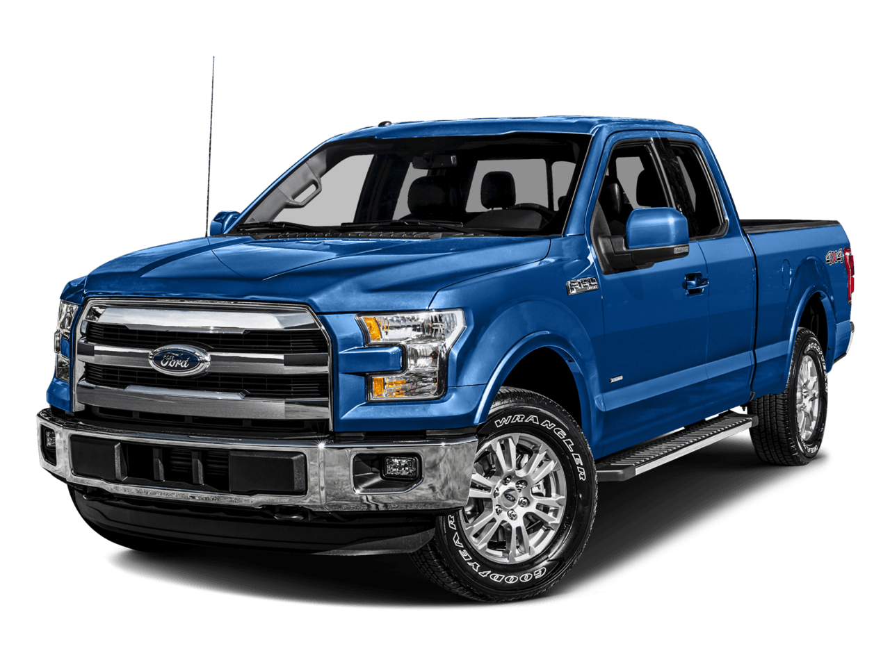 2016 Ford F-150 4WD SuperCab 145" Lariat - Front 3/4, facing to the left