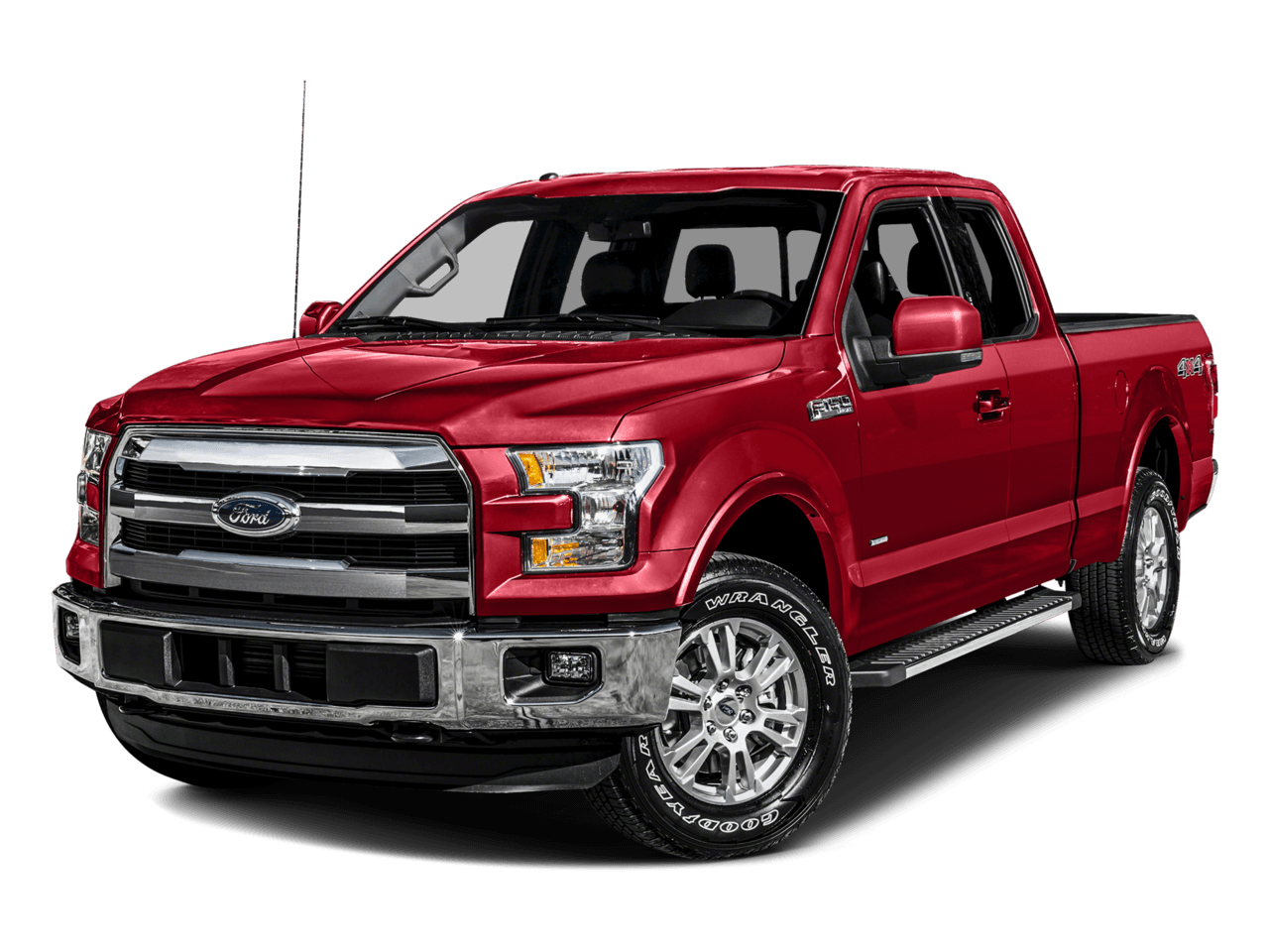 2016 Ford F-150 4WD SuperCab 145" Lariat - Front 3/4, facing to the left