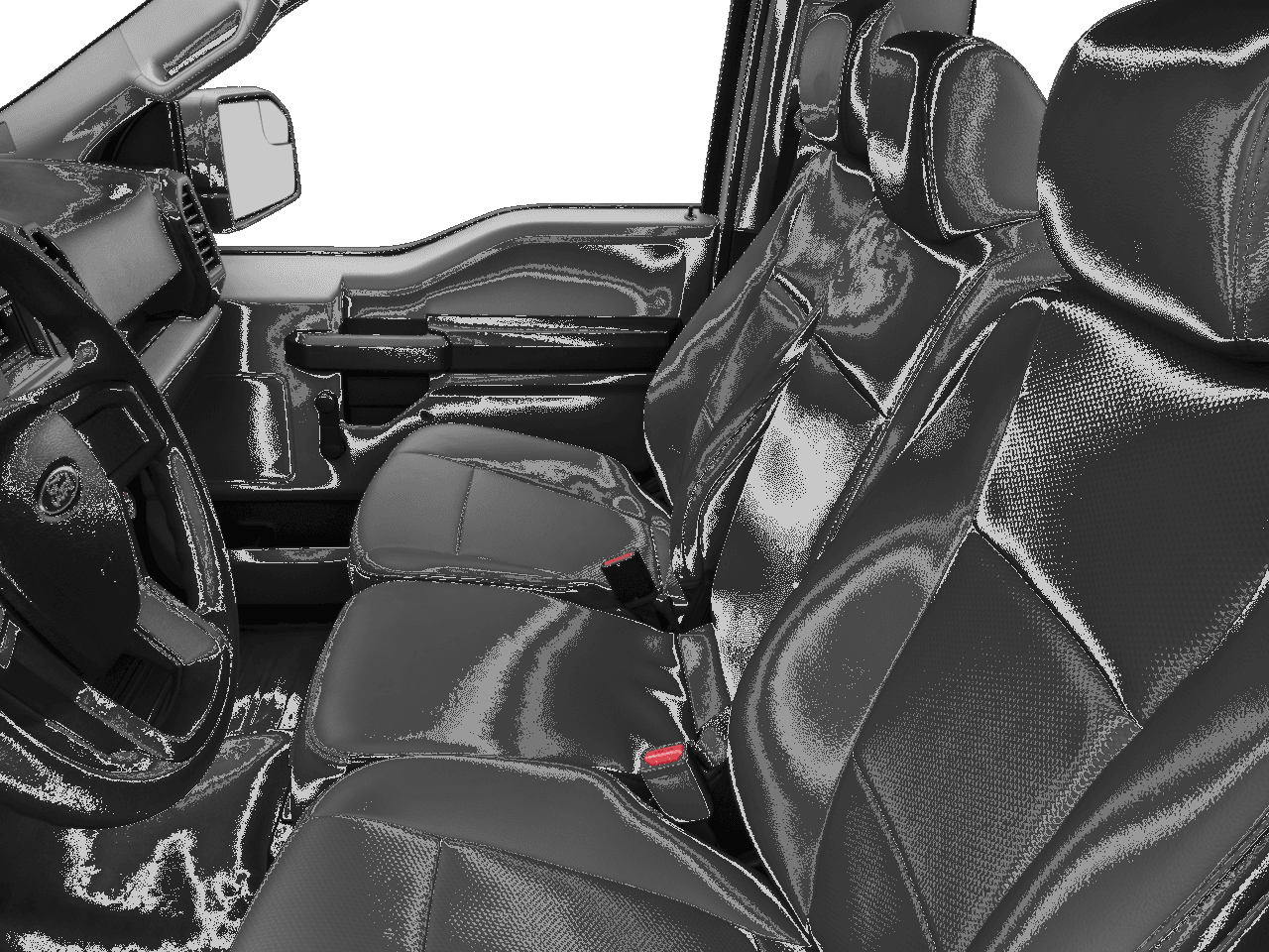 2016 Ford F-150 4WD Reg Cab 141" XL - Interior Driver's Side with Door Open, Front Seat Feature