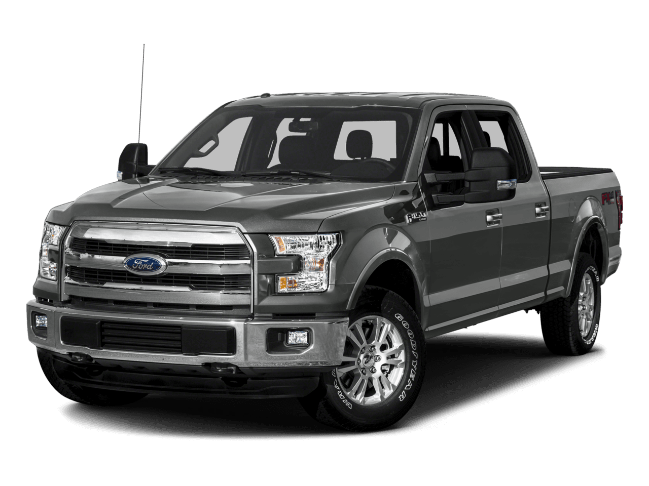 2016 Ford F-150 4WD SuperCrew 145" Lariat - Front 3/4, facing to the left