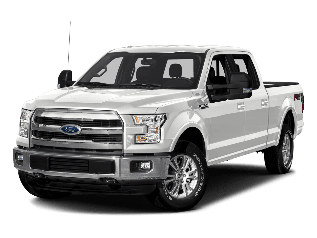 2016 Ford F-150 4WD SuperCrew 145" Lariat - Front 3/4, facing to the left