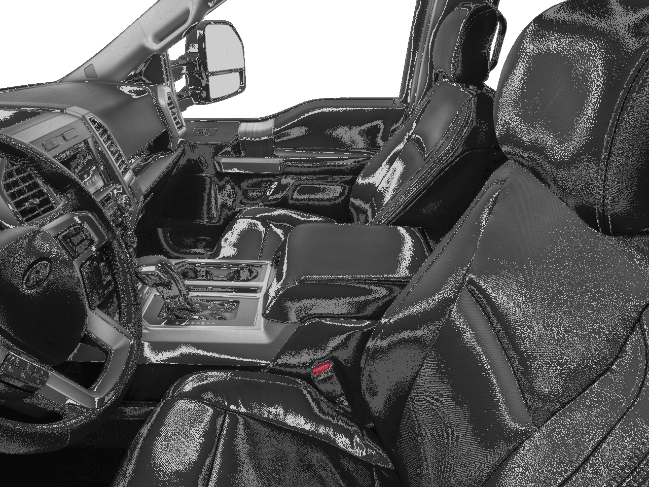 2016 Ford F-150 2WD SuperCrew 145" Lariat - Interior Driver's Side with Door Open, Front Seat Feature