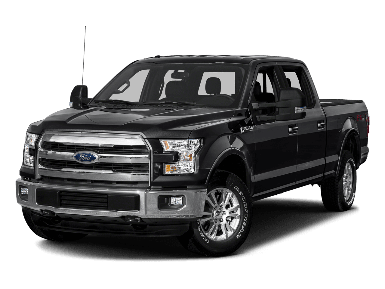 2016 Ford F-150 2WD SuperCrew 145" Lariat - Front 3/4, facing to the left