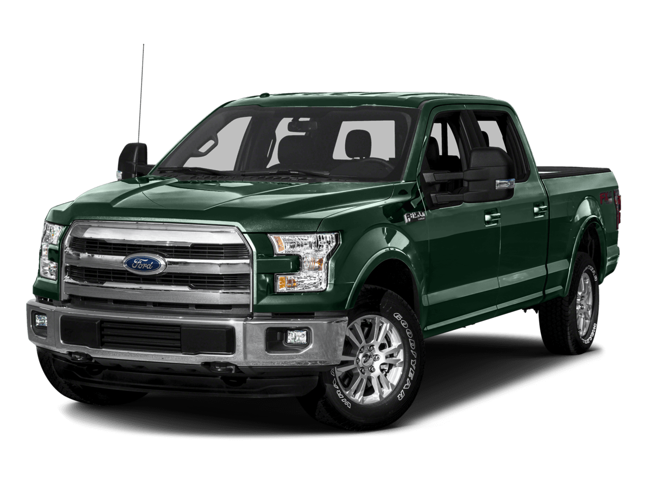 2016 Ford F-150 2WD SuperCrew 145" Lariat - Front 3/4, facing to the left