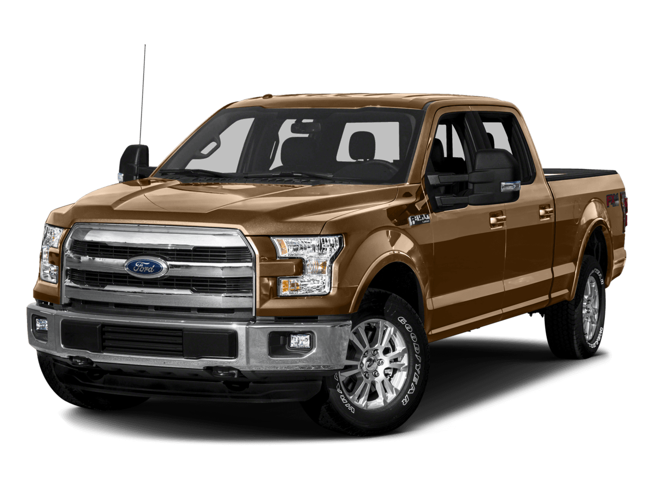 2016 Ford F-150 2WD SuperCrew 145" Lariat - Front 3/4, facing to the left