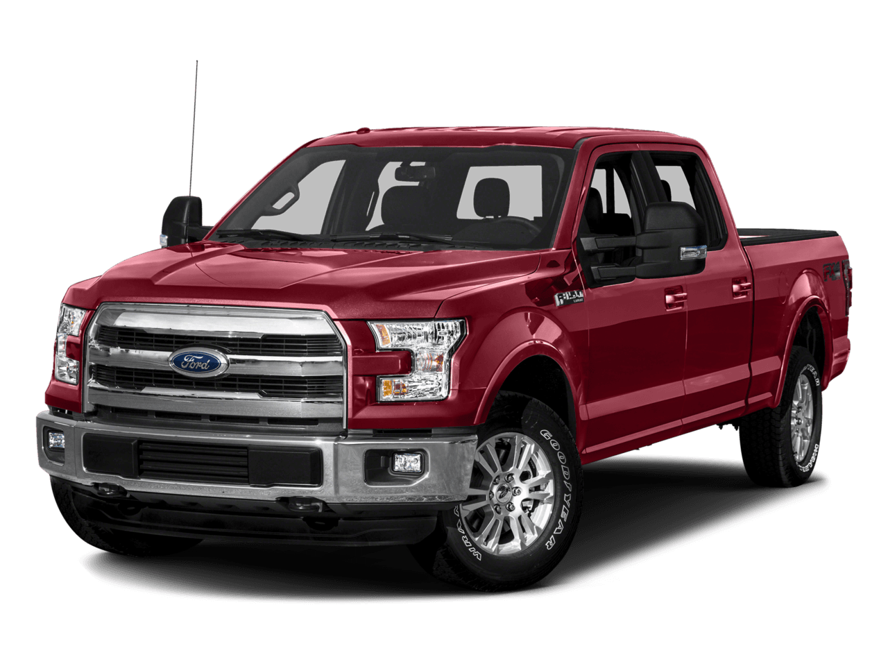 2016 Ford F-150 2WD SuperCrew 145" Lariat - Front 3/4, facing to the left