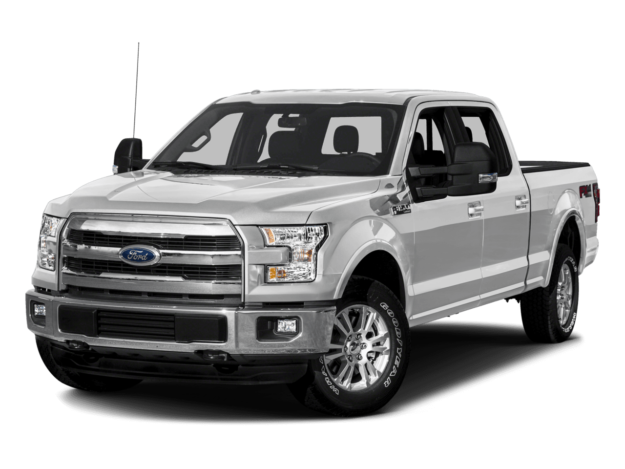 2016 Ford F-150 2WD SuperCrew 145" Lariat - Front 3/4, facing to the left