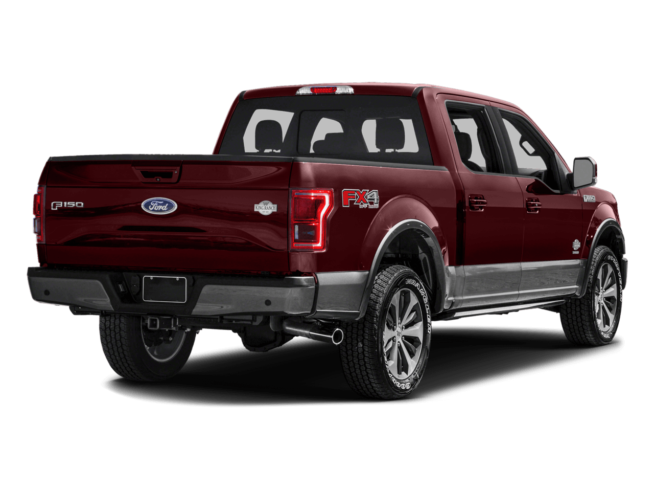 2016 Ford F-150 2WD SuperCrew 145" King Ranch - Rear 3/4, facing to the right