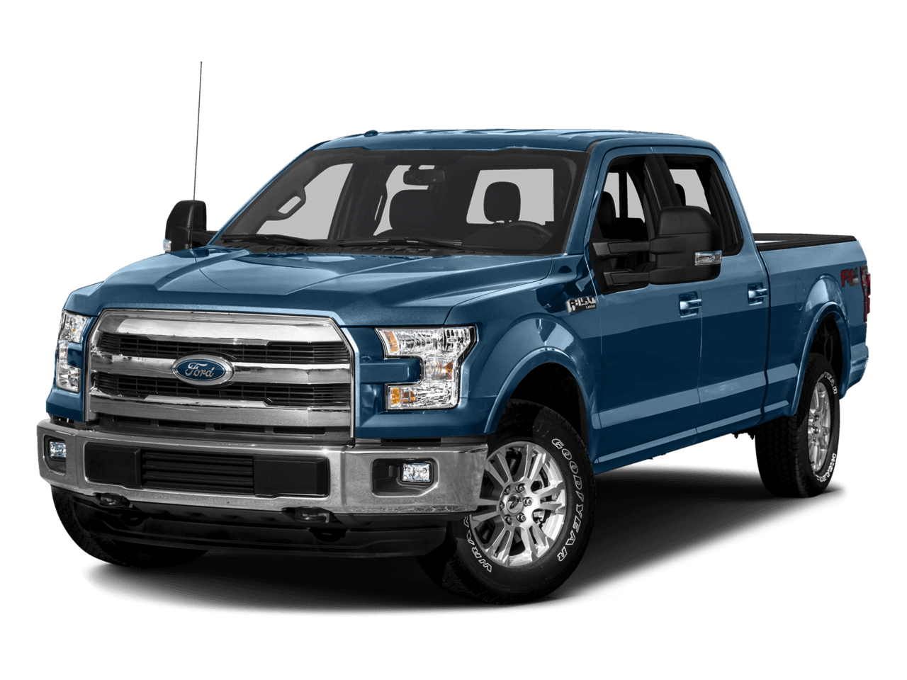 2016 Ford F-150 4WD SuperCrew 157" Lariat - Front 3/4, facing to the left
