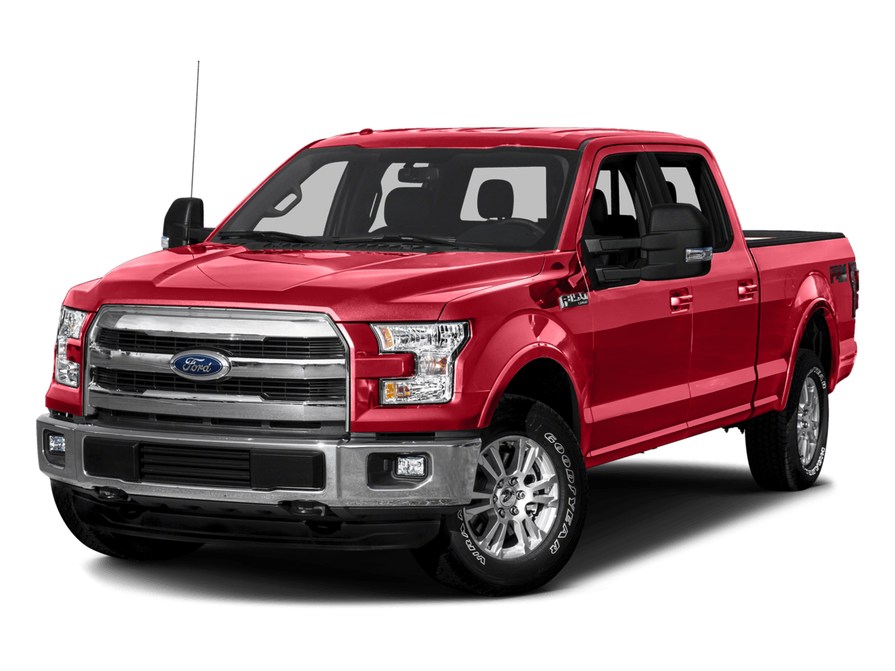 2016 Ford F-150 4WD SuperCrew 157" Lariat - Front 3/4, facing to the left