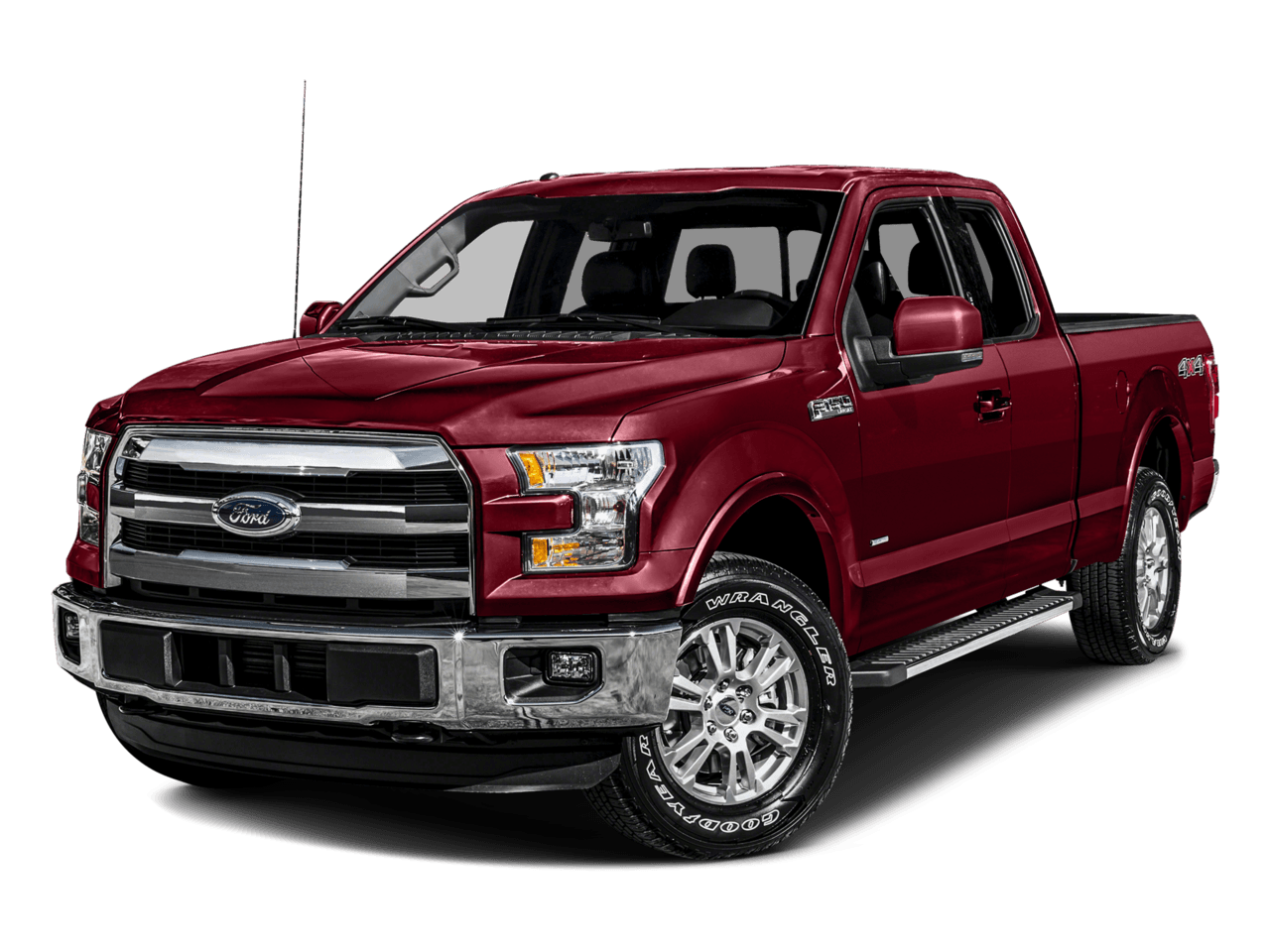 2016 Ford F-150 4WD SuperCab 163" Lariat - Front 3/4, facing to the left