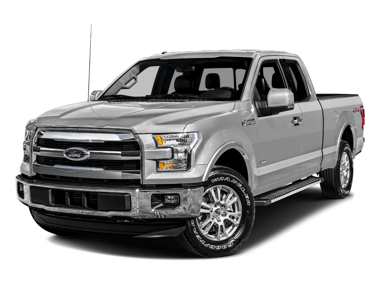 2016 Ford F-150 4WD SuperCab 163" Lariat - Front 3/4, facing to the left