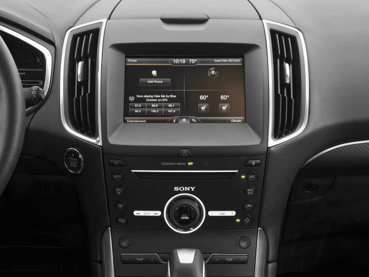 2016 Ford Edge 4dr Sport AWD - Interior Stereo System