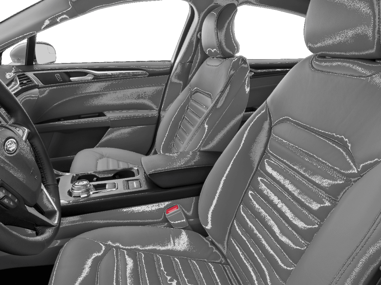 2017 Ford Fusion Hybrid SE FWD - Interior Driver's Side with Door Open, Front Seat Feature