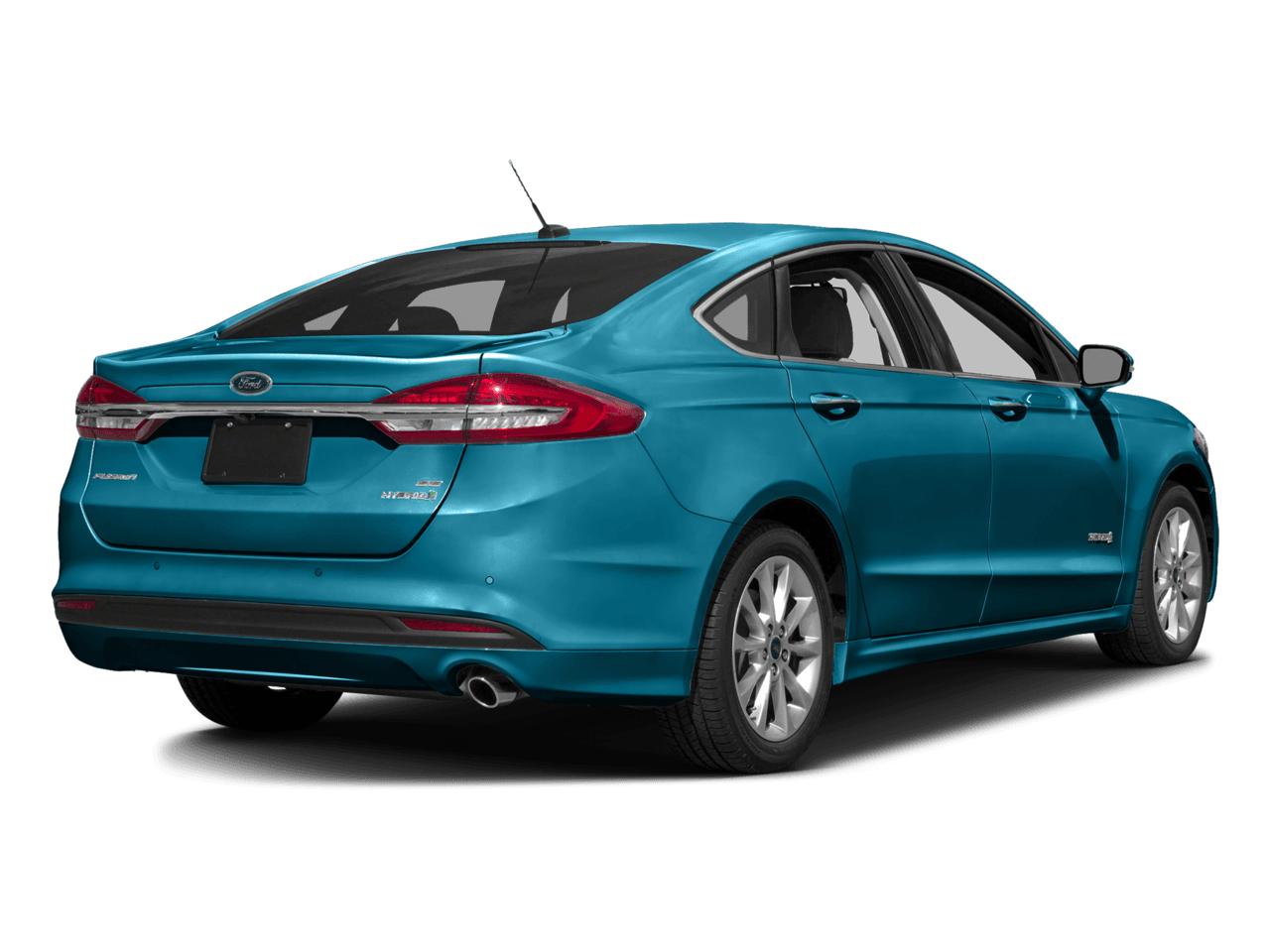 2017 Ford Fusion Hybrid SE FWD - Rear 3/4, facing to the right