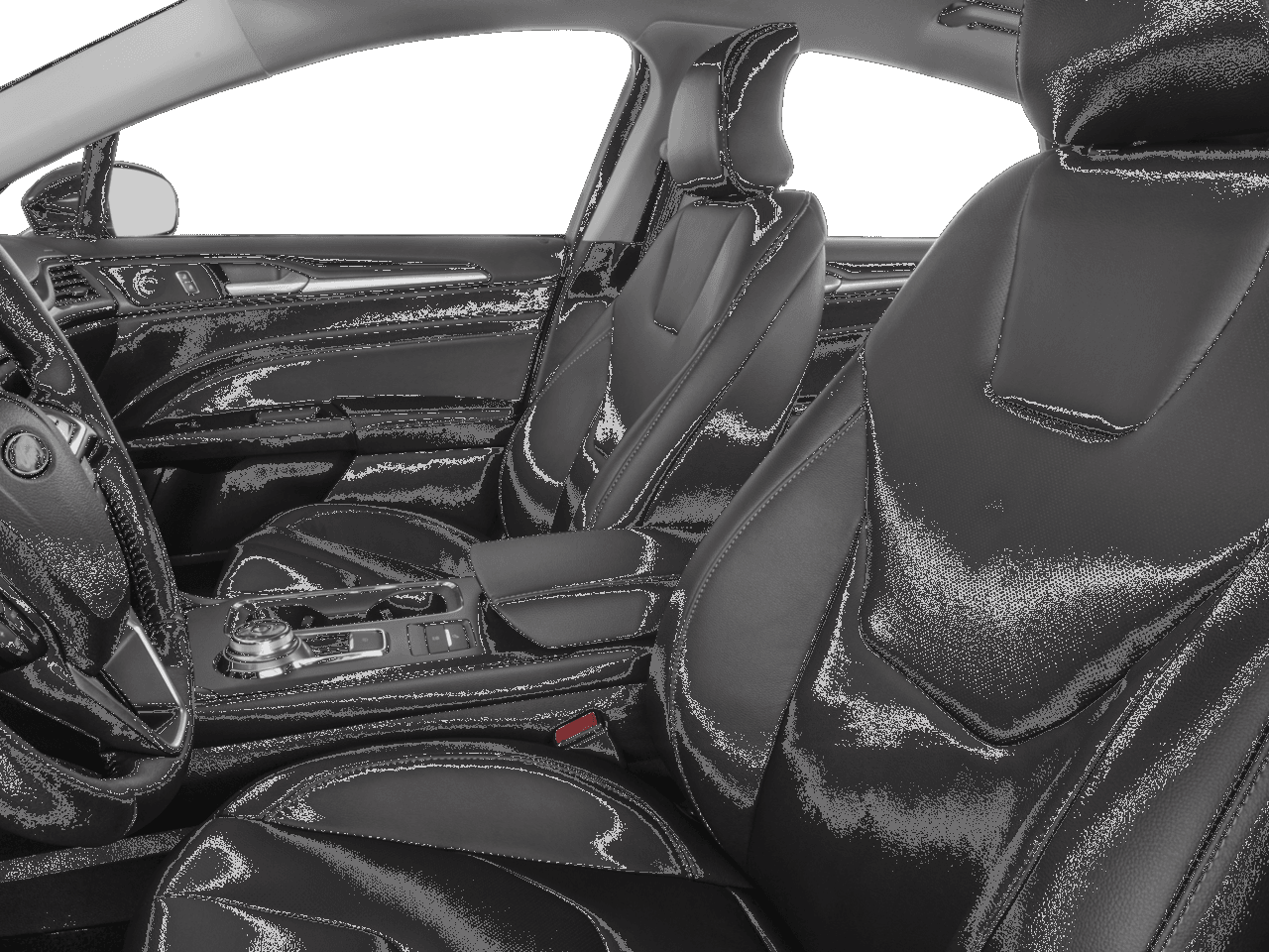 2017 Ford Fusion Hybrid Titanium FWD - Interior Driver's Side with Door Open, Front Seat Feature