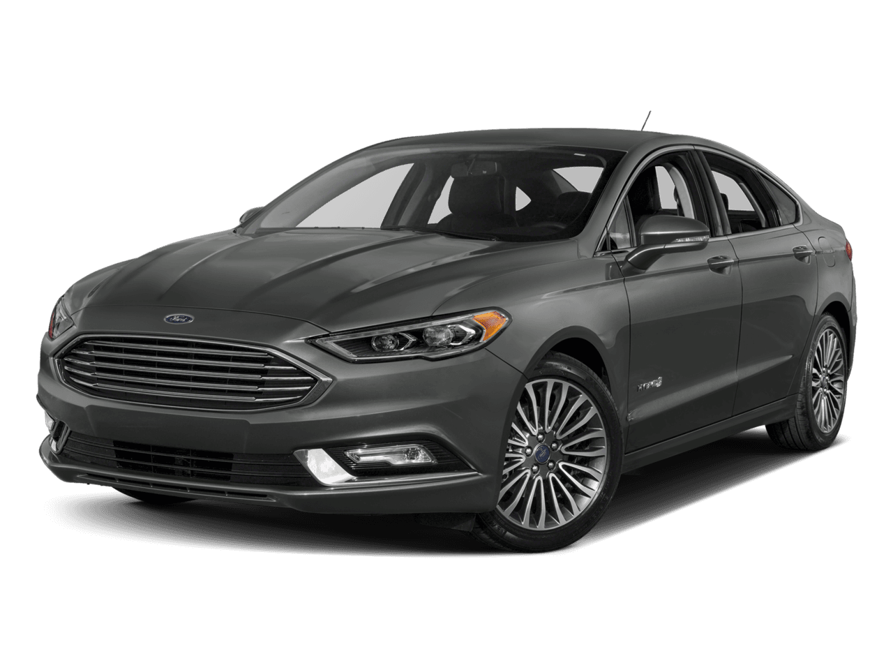 2017 Ford Fusion Hybrid Titanium FWD - Front 3/4, facing to the left