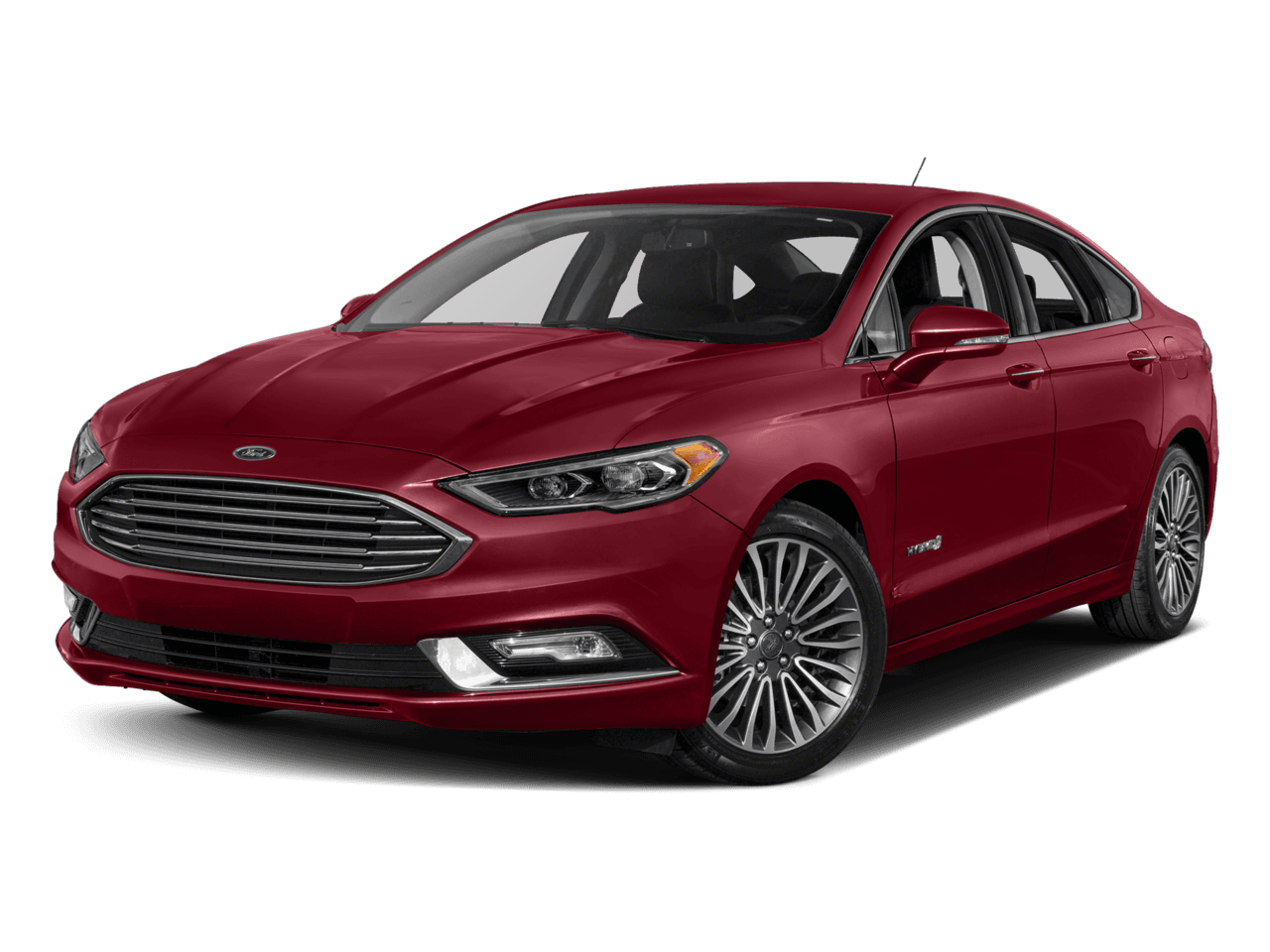 2017 Ford Fusion Hybrid Titanium FWD - Front 3/4, facing to the left