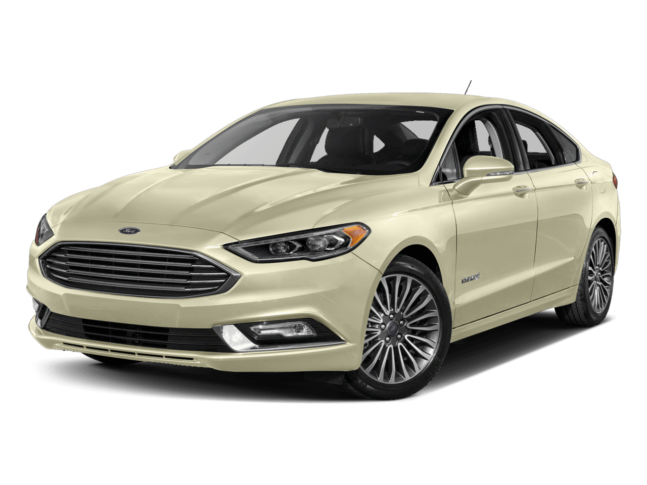 2017 Ford Fusion Hybrid Titanium FWD - Front 3/4, facing to the left
