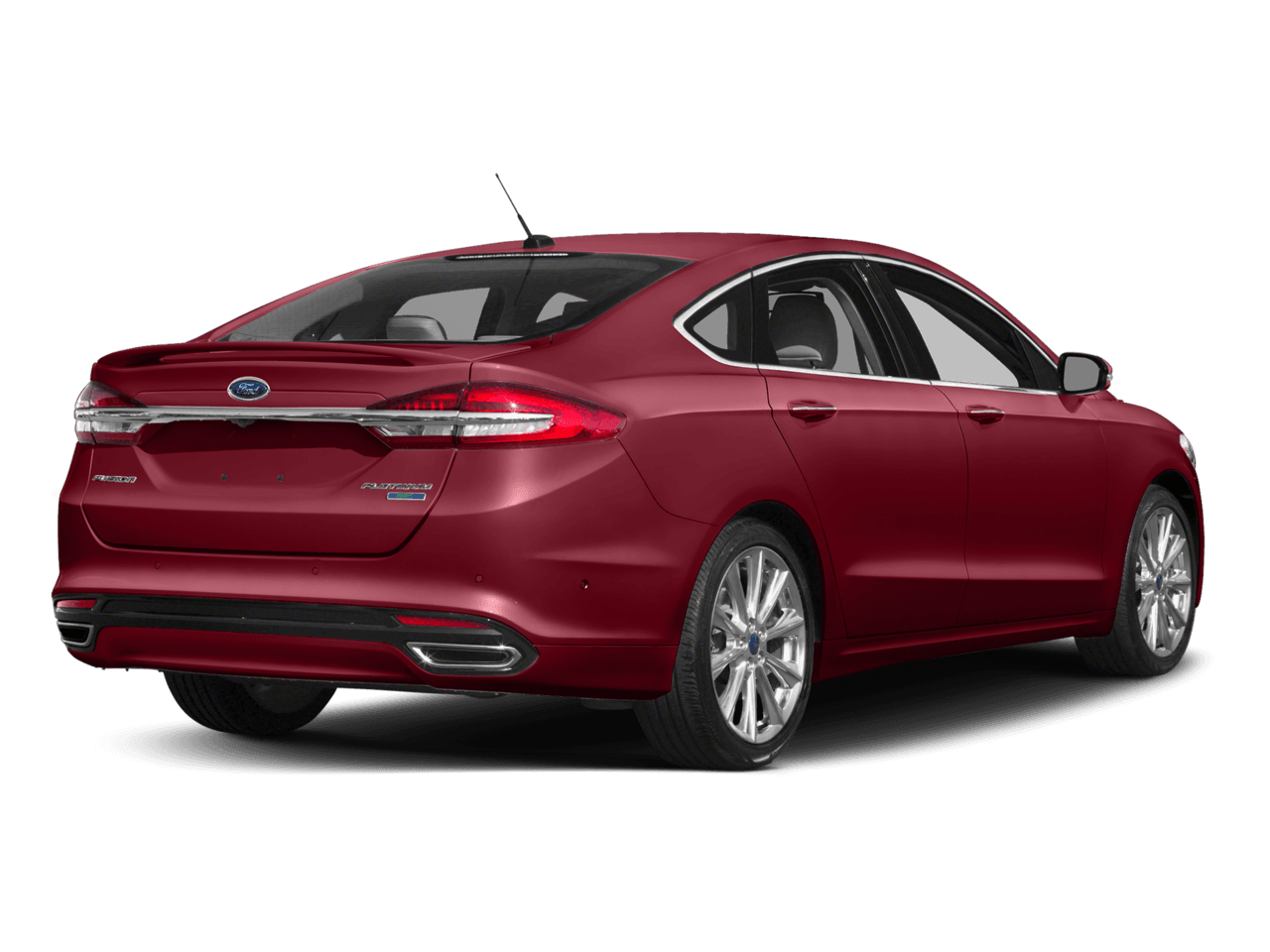 2017 Ford Fusion Platinum FWD - Rear 3/4, facing to the right
